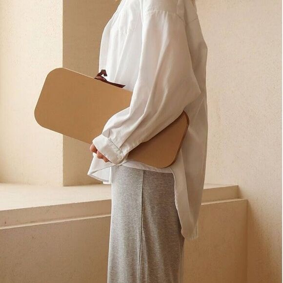 Modern Design Accordion Portable Folding Paper Stool Brown - Picture 4 of 6